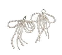 GKYQVE Moda Perle Perline Bowknot Lacci Delle Scarpe Fascino Scarpe Da Ginnastica Pendente Scarpe Bello Accessori Fibbie Uniche Scarpe Per La Ragazza Lacci Fascino, Misura unica, come descritto, come