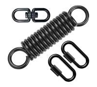 GKYQVE Molla ad alta capacità da 250 kg in acciaio per sospensione con 2 moschettoni per amaca relax all'aperto