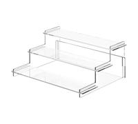 GKYQVE Scaffale acrilico impilabile moderno con esposizione salvaspazio a triplo strato per la soluzione portatile di stoccaggio di vanità della decorazione del controsoffitto