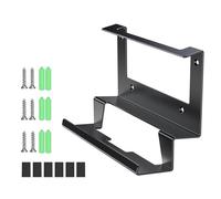 GKYQVE Supporto di risparmio di spazio della staffa di potere del metallo per il router facile installazione a parete/supporto da tavolo Miglioramento della copertura del lavoro netto Enhancer