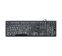 GKYQVE Tastiere retroilluminate bianche del LED illuminato grande cavo USB 104Keys della lettera della stampa per la grande stampa da tavolino