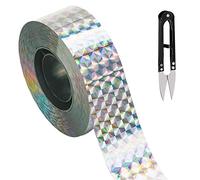 GKZB Nastro Repellente Antiuccelli Nastro Repellente Olografico Riflettente 2,4CM x 80M Nastro Repellente per Uccelli - Il Nastro Dissuasore Previene i Danni e Allontana i Volatili Nocivi