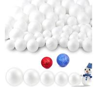 GKZB Palline di Polistirolo Sfere di Polistirolo 60 Pezzi Palline Polistirolo Sfere Polistirolo Palla Polistirolo Sfera Polistirolo per Fai da Te Arte Artigianato Feste Matrimoni (5 Taglie)