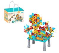 GKZJMA Giocattolo per Costruzione di Blocchi di Tubi, 366 Pezzi Set di Blocchi Tubi STEM Creativi, Kit Didattico Educativo ad Incastroi, Giocattoli di Apprendimento in età Prescolare