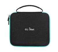 GL.iNet custodia router da viaggio, guscio rigido EVA, Oxford, nera | Su misura per Spitz Plus, Spitz AX, Puli AX e Slate 7, guscio EVA rigido, esterno Oxford, tasca a rete
