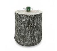 Glac Store Base Tronco per Albero di Natale, Grigio Effetto Legno, 34x26x30 cm, Supporto Robusto con Design Rustico, capacità 4,25 kg, Montaggio Facile, per Alberi Fino a 240 cm