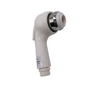 Glac Store® Doccetta Doccia Bianca Soffione Design Doppio Getto con Leva Svitabile per Pulire Il Filtro Gommone Barca Caravan Nautica Campeggio