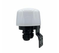 Glac Store Interruttore Crepuscolare da Esterno, Sensore di Luminosità Automatico, Bianco e Nero, IP55, 220-240V, 78x120mm, Montaggio a Parete con Viti, per Illuminazione Giardino e Strada
