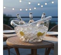 Glacette Champagne Plastica Elegante Secchiello Ghiaccio Facile da Pulire