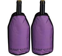 Glacette termica vino double face, viola, Drama Queen (Confezione da 2)