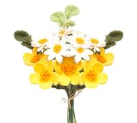 Glaciart One Mazzo di fiori artificiali in feltro, riutilizzabile, lavabile e pronto per oli essenziali, con asta in metallo pieghevole, ideale come regalo e decorazione per la casa o