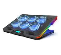 Glacier Base di Raffreddamento PC Portatile con 6 Ventole e Luci RGB, 11 | 17, Laptop da Gaming, Stabile e Silenziosa, Alimentata USB, PC Console, Situazione Comune, Ricerca della Soluzione