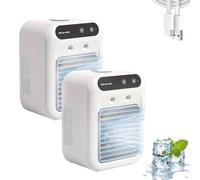 Glacier Breeze AC, 2025 New Glacier Breeze Portable Ac Unit, 30 Seconds Enjoy Rapid Cooling, No Installation, Cooling Comfort, Ultra-Quiet, Evaporative Cooler PortableAc for Office (white*2)
