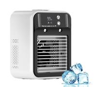 Glacier Breeze Ac da 500 Ml, Condizionatore Portatile E Raffrescatore Evaporativo, Mini Condizionatore Silenzioso con 2 Velocità Regolabili A 20°, Raffrescatore Personale Per Esterni E Piccoli Spazi