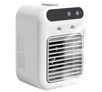 Glacier Breeze Ac, Glacier Breeze Cooling Fan | Quiet Mini Evaporative Cooler with 2 Speeds, 2/4H Timer, 500ml Tank, Portable AC & Humidifier for Home Office (White)
