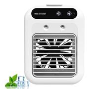 Glacier Breeze AC, Mini refrigeratore evaporativo silenzioso con 2 velocità e serbatoio da 500 ml, 2025 nuovo ventilatore portatile per condizionatore d'aria, ventola di raffreddamento USB personale