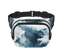 Glacier Cracks - Marsupio multifunzione stampato, unisex, alla moda, per viaggi e sport