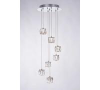 GLACIER Lampada a sospensione a spirale 7 luci, LED 25,2W 1200LM 3000K dimmerabile, ø 35 h 200cm