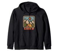Glacier National Park in Canada Nature Tent Camping Vacation Felpa con Cappuccio