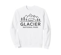 Glacier National Park US Bear Vintage Escursionismo Campeggio Felpa