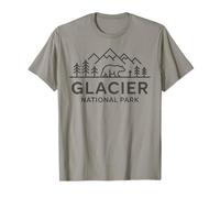Glacier National Park US Bear Vintage Escursionismo Campeggio Maglietta