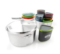 Set di pentole spazzolate GSI Outdoors Glacier Stainless Camper
