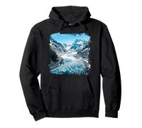 Glacier Valley Alpine Ice Mountain Picaks Felpa con Cappuccio