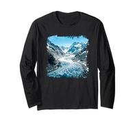 Glacier Valley Alpine Ice Mountain Picaks Maglia a Manica