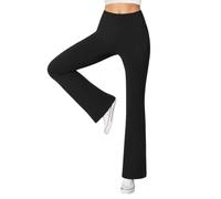 Glacspyg Pantaloni Yoga Donna a Zampa Bootcut Vita Alta Leggings Elastici | Control de Abdomen, Efecto Push-Up, Non trasparente, Tejido Suave, Diseño Moderno, Apto para Deporte, Día a Día y Ocio