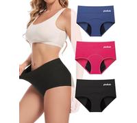 Gladbecke Mestruali Donna Cotone Assorbenti Slip Donna Ciclo Protettive Intima Mestruale Ecologico con Four Strati Anti Perdite Lavabili, 3 Colors, L