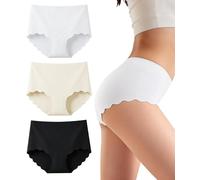 Gladbecke Slip Senza Cuciture Donna Pantaloni a Mutande Culotte e Parigamba Invisibili Biancheria Intima Sexy Biancheria Intima Comoda Mutandine Bikini, Colore della Pelle, Pacco da 3, XS