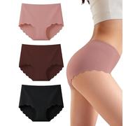 Gladbecke Slip Senza Cuciture Donna Pantaloni a Mutande Culotte e Parigamba Invisibili Biancheria Intima Biancheria Intima Comoda Mutandine, Pacco da 3