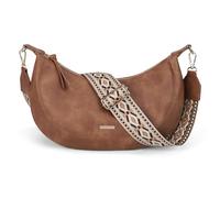 Gladdon Borsa a Tracolla Donna in Pelle Sintetica, Borsa a Spalla Mezza Luna Vintage, Borsetta Crossbody con Cintura Larga Regolabile, Borsa Casual Quotidiana con Zip e Tasche marrone