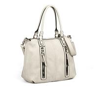 Gladdon Hobo Bags - Borsa da donna, grande capacità, con manico superiore, con tasca multipla, borsa a tracolla in ecopelle per lavoro, scuola, viaggi, bianco