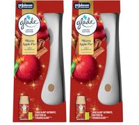 Glade Automatic Spray Diffusore + Ricarica, Profumatore per Ambienti, Edizione Limitata, fragranza Warm Apple Pie, Confezione da 2 base e 1 ricarica