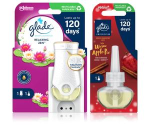 GLADE Electric scented oil Relaxing Zen + Warm Apple Pie confezione conveniente 3 pz