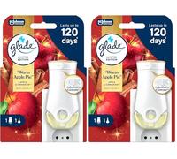 Glade Liquido Elettrico Diffusore + Ricarica, Profumatore per Ambienti con Oli Essenziali, Edizione Limitata, fragranza Warm apple pie, Confezione 1 base e 1 ricarica (Confezione da 2)