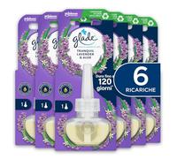 Glade liquido elettrico Profumatore per Ambienti con Olii Essenziali, Fragranza Lavanda & Aloe Vera, 6 Rcariche