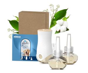 Glade Liquido Elettrico Profumatore per Ambienti Refreshing Air 1Base 3 Ric | Elimina gli Odori degli Animali Domestici, Fino a 120 Giorni di Profumo per Ricarica, Fragranza Regolabile