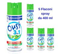 Glade Oust 3in1 Disinfettante per Tessuti e Superfici 5 Flaconi da 400 ml