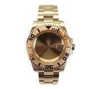 Gladiaond 1 pz Oro 40mm Cassa Dell'orologio Cinturini In Acciaio Inossidabile Zaffiro for Nh35 36 4R36 Nh34 Nh38 for Eta2824 for Miyota8215 movimento 28.5mm Quadrante(Solid bottom cover 2,For 8215)