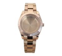 Gladiaond 1pc 39 millimetri 36 Lucido DJ Lunetta Cassa Dell'orologio Zaffiro for Miyota 8215 Movimento Solido Bracciale In Acciaio Fibbia Scorrevole(Rose Gold 2,36mm Miyota 8215)