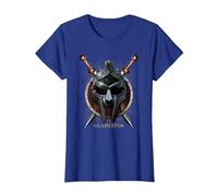 Gladiator Maximus Helmet Maglietta, Donna, Blu Reale, L