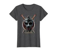Gladiator Maximus Helmet Maglietta, Donna, Grigio Scuro, L