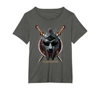 Gladiator Maximus Helmet Maglietta, Donna Plus-Size, Asfalto, 2X