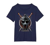 Gladiator Maximus Helmet Maglietta, Donna Plus-Size, Navy, 3X