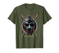 Gladiator Maximus Helmet Maglietta, Uomo, Oliva, M