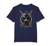 Gladiator Maximus Helmet Maglietta, Uomo Taglie Grandi, Navy, 2X Tall