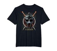 Gladiator Maximus Helmet Maglietta, Uomo Taglie Grandi, Nero, 4X Tall