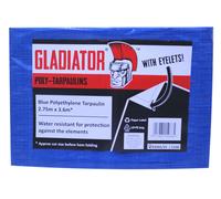 Gladiator Polietilene Telone Impermeabile Blu 2.75m X 3.6m Alluminio Occhielli